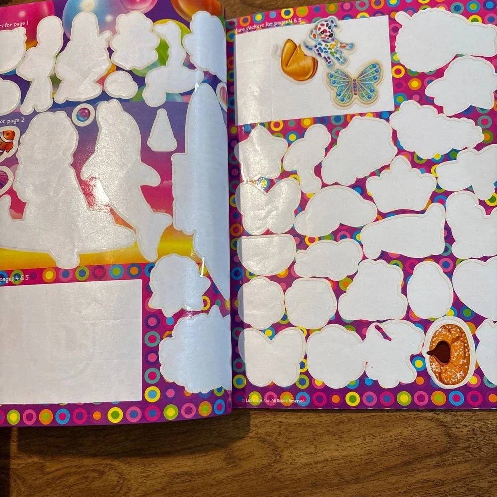 Lisa Frank Giant Sticker Activity Book 500+ Stickers‎ Bendon 2012 *see photos